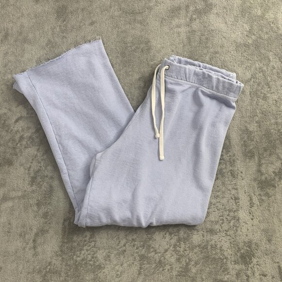 James Perse Pants Womens 4 XL Blue Vintage French Terry Cutoff Sweatpants Comfy - Picture 1 of 13